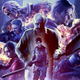 A stylized collage shows several Resident Evil heroes and villains.